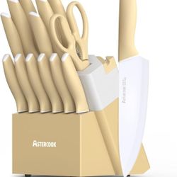 15 Piece Ceramic Carbon Knife Set $40