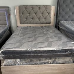 QUEEN BED WITH MATTRESS 