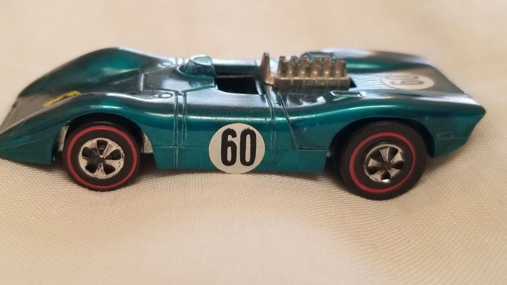 HOT WHEELS 1969 REDLINE FERRARI 312P AQUA