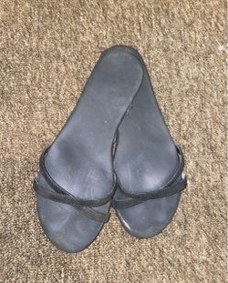 Well worn suede sandals