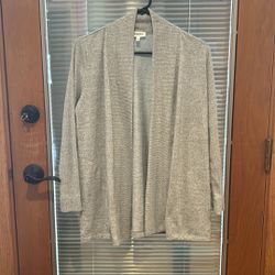 Talbots Haven Well Within Gray Open Cardigan