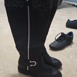 Torrid Black Leather Moto Boots