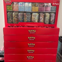 Costco 8-Pack Mini Tins Pokemon Prismatic Evolutions 