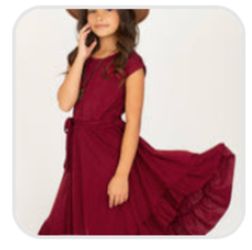 Joyfolie Mia Joy Girl’s Size 14 Amoura Dress in Crimson