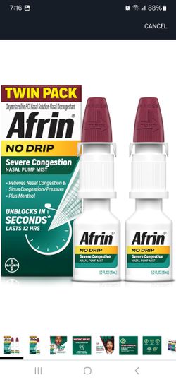 Afrin Nasal Spray Each Box NEW SAVE $11 SAVE 61%