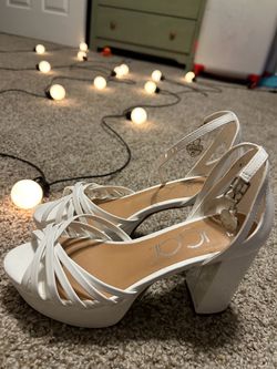 Sugar White Heels Size 7.5