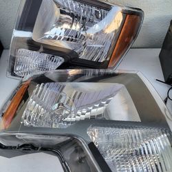 09-14 Ford F150 Headlights Luces Focos Micas Faros Faroles Headlamps Focos