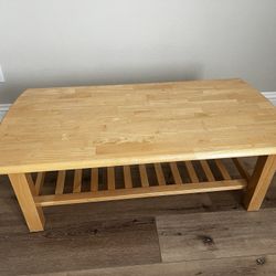 Birch Wood Coffee Table