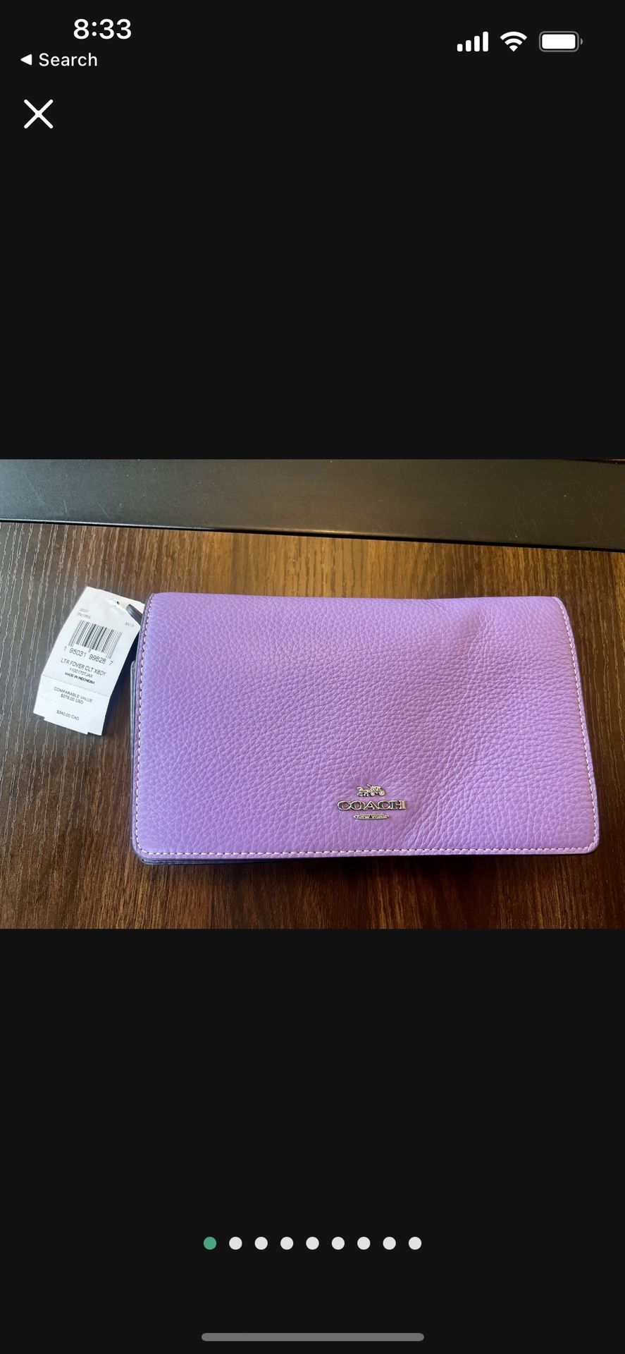 Coach Purple Purse 👛 New With Tag Original! Super sale