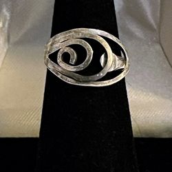 Taxco Traditions Mexico Sterling Silver 925 Spiral Modern Ring sz 6.5