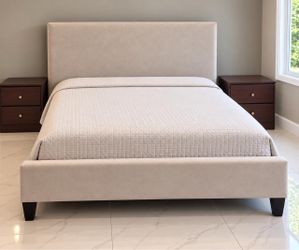 Upholstered Platform Bed Frame Queen