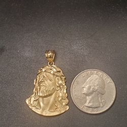 10k Gold Jesus Pendant