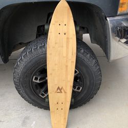 Magneto 44” Bamboo Kick tail Skateboard / Longboard