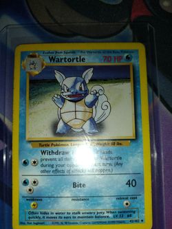 Error wartortle base set misprint pokemon card