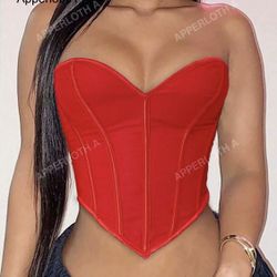 Red corset top size medium  #corsettop