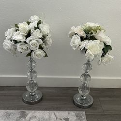 White Flower Stand Decor 