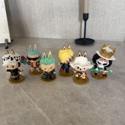 🐰 Monsters × One Piece – Mini Figure Set (6-Piece Collection)