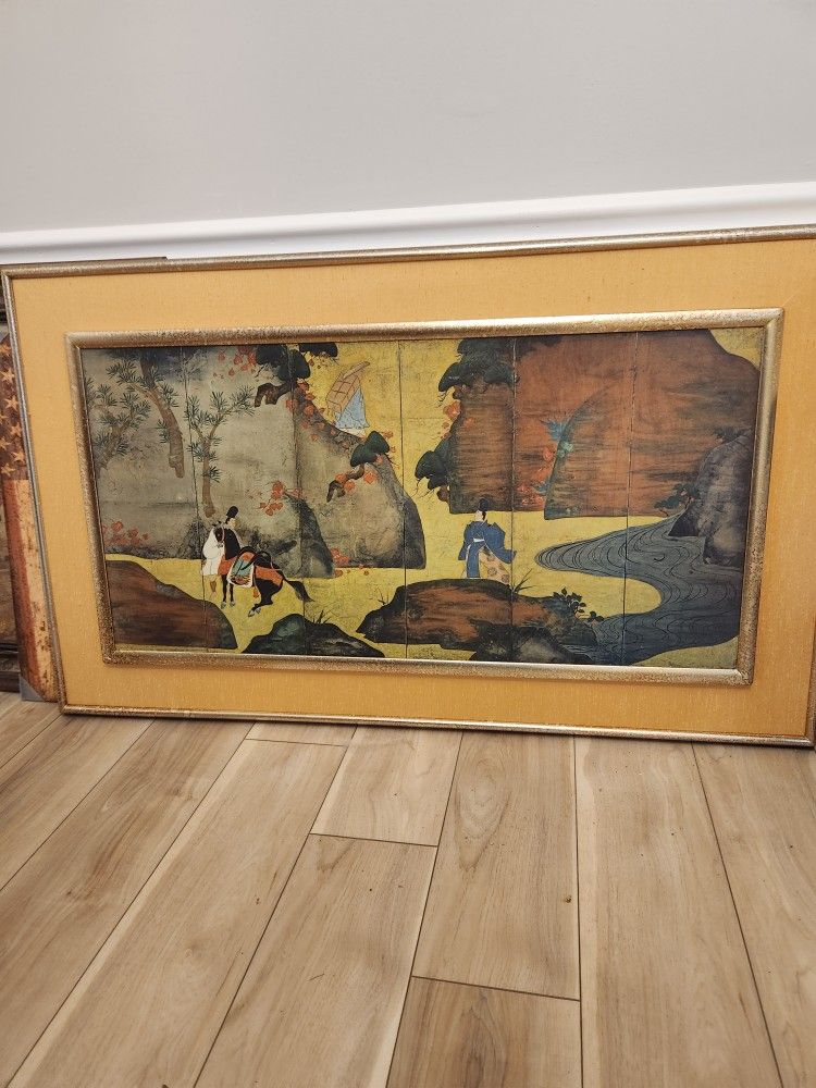 Oriental Pictures. Apprx. Sizes: 5 Ft X 3 Ft; 3 Ft X 15 In. ; 3 Ft.