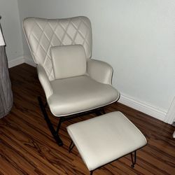 White/ Cream Rocking Chair 