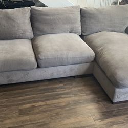 Gray Grey 2 Sectional Couch
