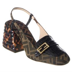 Fendi Promenade Block Heel Shoe Sz 9 
