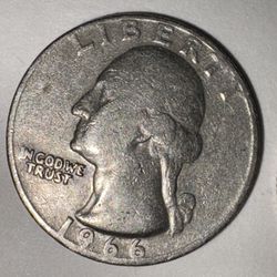 RARE 1966 Quarter w/ Print Error (Missing letter)