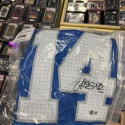 amon ra st. brown detroit lions autographed jersey 