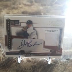 Jeremy Bonderman Autograph And Jersey Card