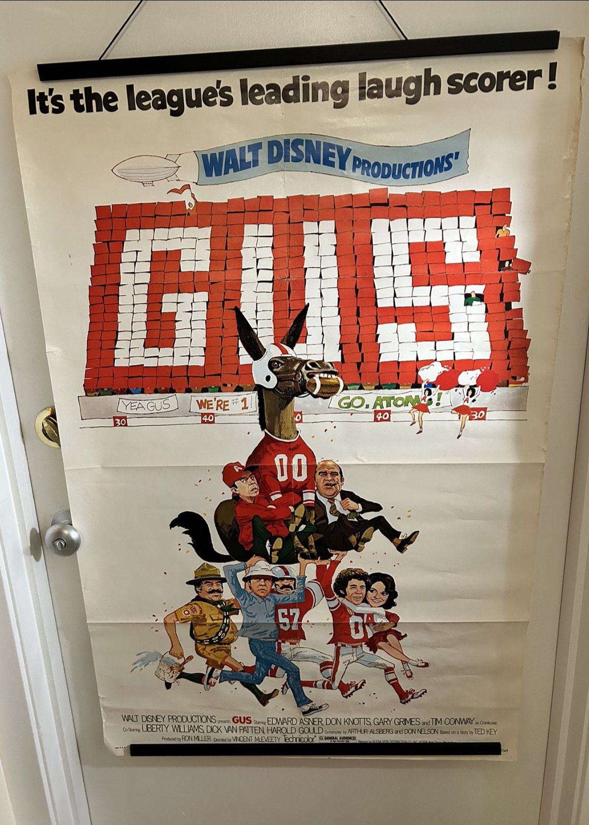 27x41 Movie Poster 1976 Walt Disney Gus (from The Bagdad!)