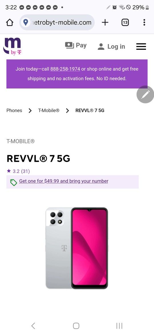 Metro Pcs Revvl 7