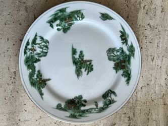 NARUMI JAPANESE CHINA SALAD PLATE 7.5" VERY RARE GREEN WILLOW PATTERN