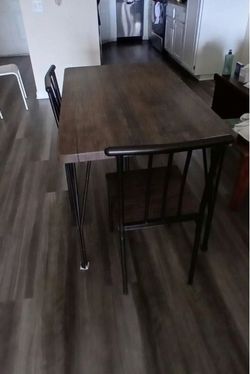 Dining table + two chairs  for $35
