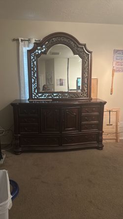 Dresser with mirror