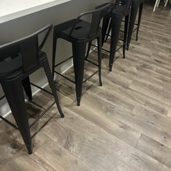 modern, industrial-style stools