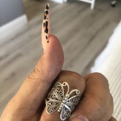 Silver Butterfly Ring 