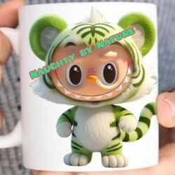 Labubu Monster Tiger 3d Cup