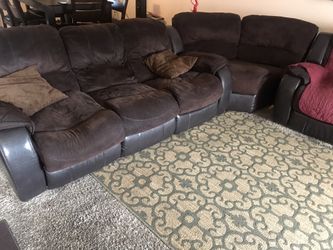 3 piece Microfiber / Leather couch set