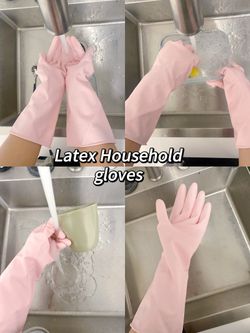3 pairs Latex Household Gloves