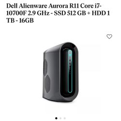 Alienware Aurora R11 + 2 25” Monitors - Gaming Computer