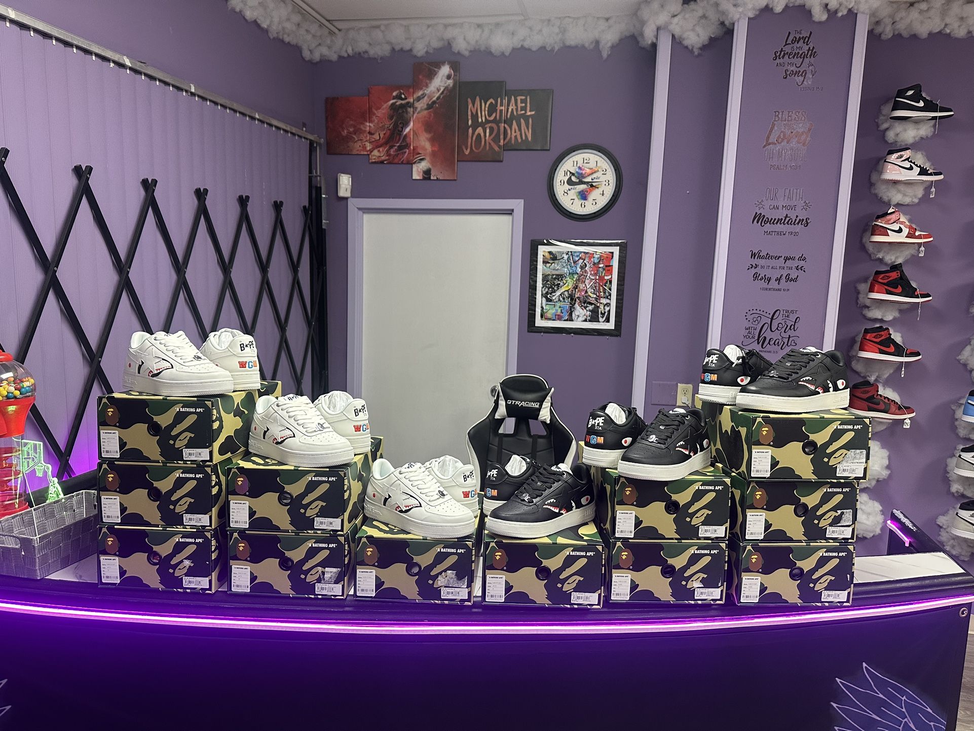 Bape Sta Shark Face WGM White & Black
