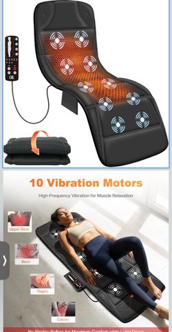 Massage Mat Full Body,Massager Chair Pad,10 Vibration Motors
