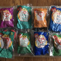 Beanie babies from McDonald’s happy meals. Birthday party Grab TY Beanie Babies 1996, 97, 98, 2000. 
