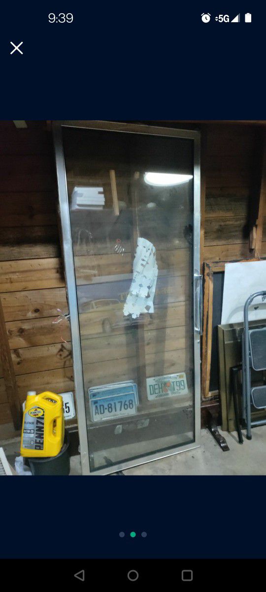 double pane  glass freezer door