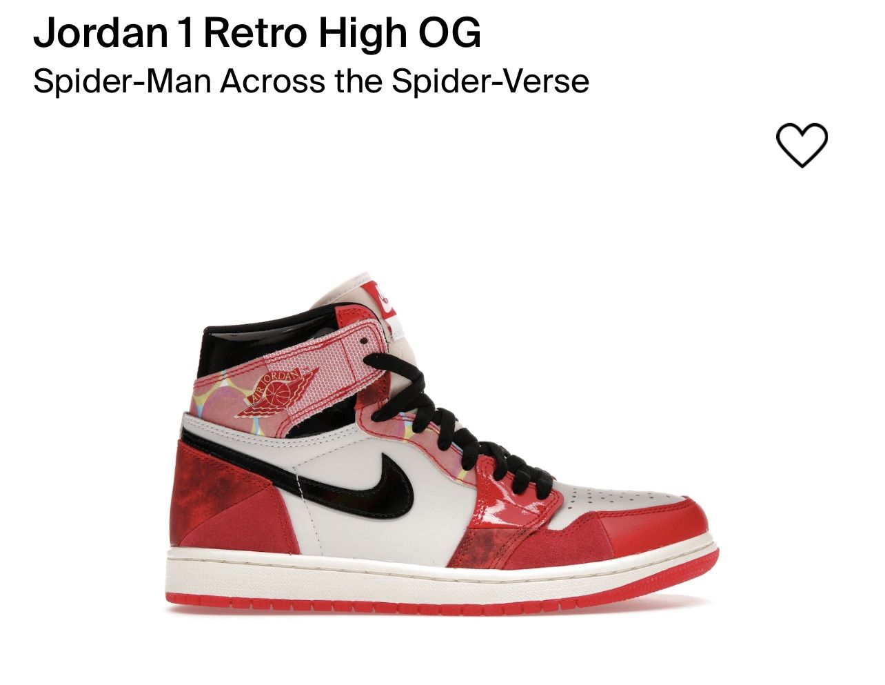 Jordan Retro High OG Spider Man Size 13