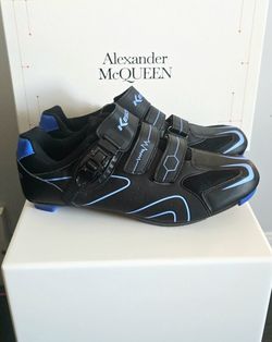 New Kescoo Men's 47 US Shoe Size 12.5 Black Blue Adjustable Indoor Cycling Shoes