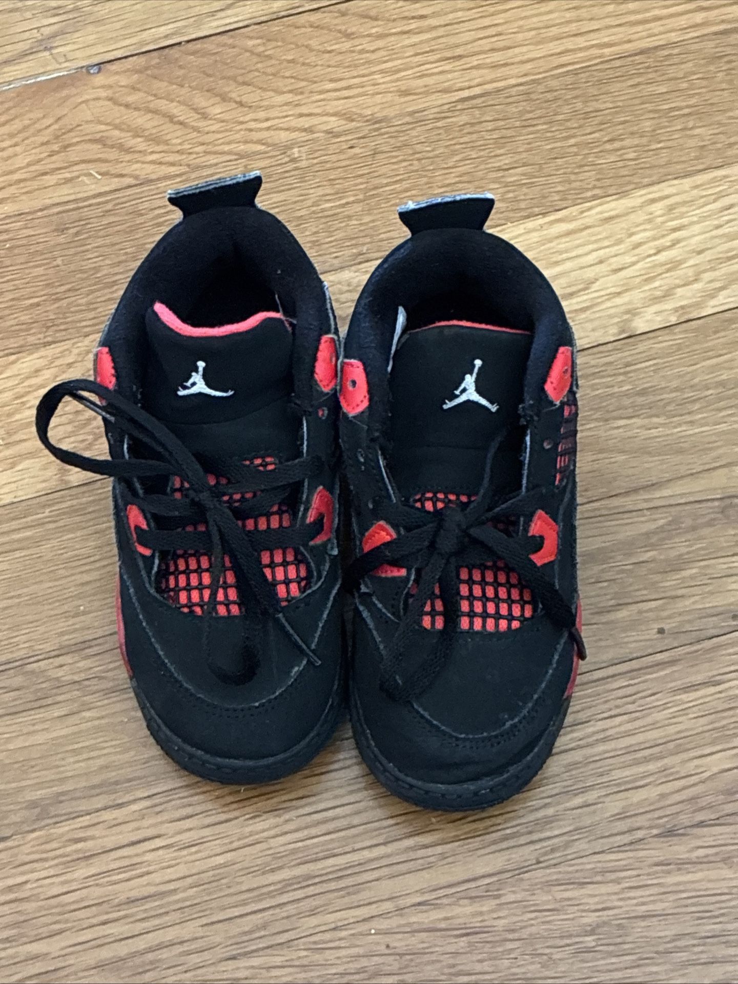 Nike Air Jordan 4 Retro Shoes Youth Size 10C Black Red Bred OG BQ7670-016 No Box