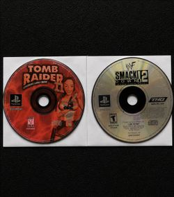 PlayStation 1 Games – Tomb Raider II & WWF SmackDown 2