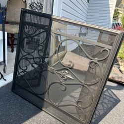 Mesh Fireplace Screen with Tool Set