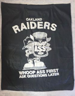 Vintage 2000s Raiders Banner