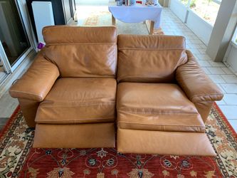 Natuzzi Leather Sofa and Chair